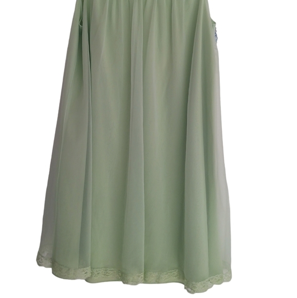 Vintage ShadowLine Lime Green Midi Nightgown - Picture 5 of 12